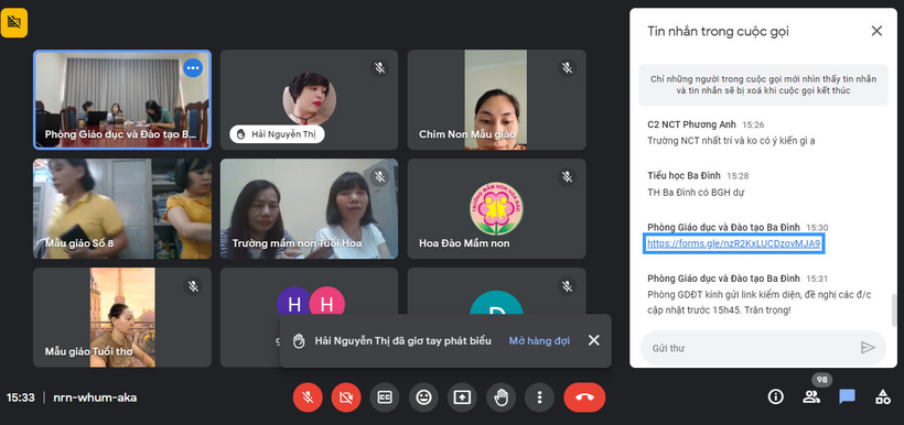 A screenshot of a video call

Description automatically generated